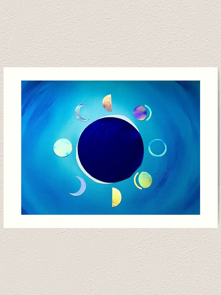 Thumbnail 2 of 3, Art Print, Moon Phases designed and sold by Stirly.