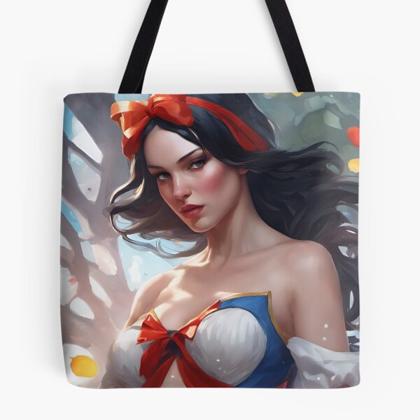 Item preview, Beautiful Dark-Haired Fairy Tale Princess in Blue and White with Red Ribbon designed and sold by Eliteijr.