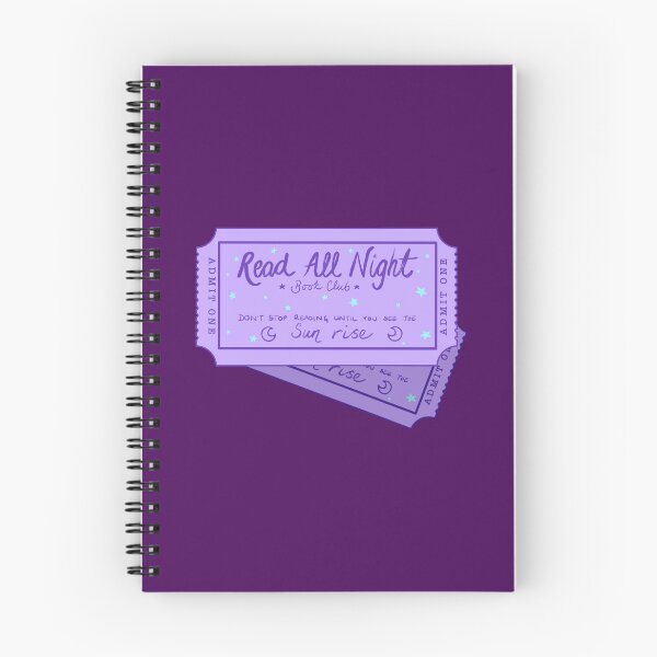 Item preview, Read All Night Book Club Ticket designed and sold by StitchItMama.