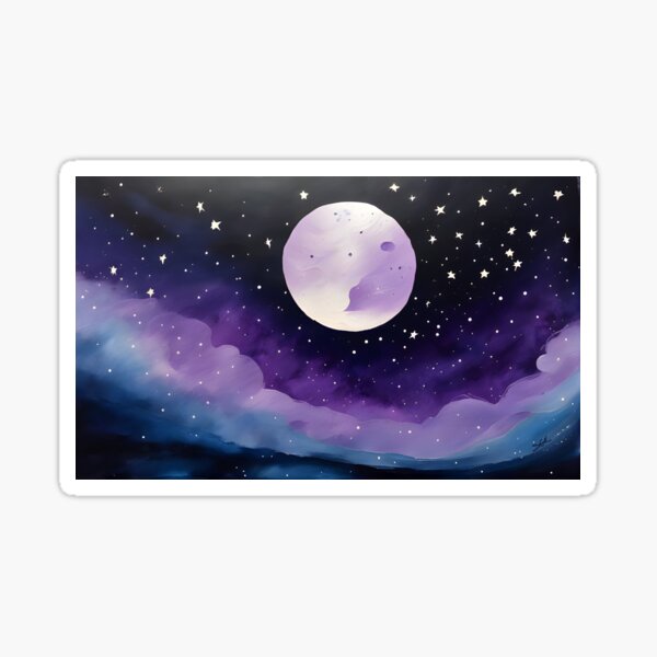 Moonlit night Sticker