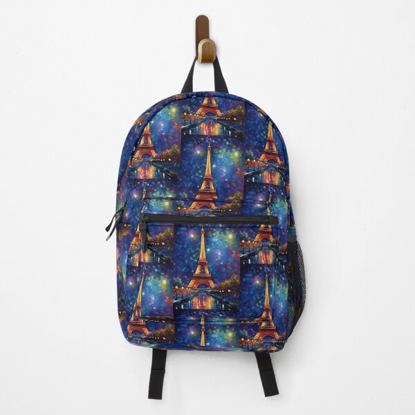 Item preview, The Eiffel Tower, Paris, Blue, AI Generated Art - France's Structural Masterpiece Known as 'The Symbol of Love' designed and sold by studioSharonKay.