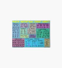 Mathematics Notation Cheat Sheet Art Board
