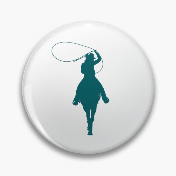 Item preview, Teal Woman Roper Sticker designed and sold by morganmatheson3.