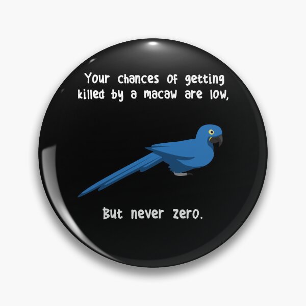 Item preview, Hyacinth Macaw Parrot Never Zero designed and sold by Clara Hollins.