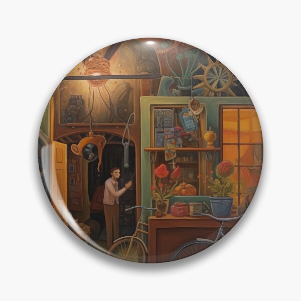 Item preview, Man and Shopkeeper Discuss Issues designed and sold by YoPedro.