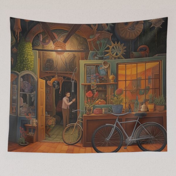 Item preview, Man and Shopkeeper Discuss Issues designed and sold by YoPedro.