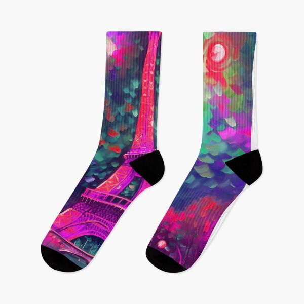 Item preview, The Eiffel Tower, Paris, Electric Pink, AI Generated Art - France's Structural Masterpiece Known as 'The Symbol of Love' designed and sold by studioSharonKay.