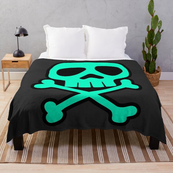 Item preview, Old School Punk Rock Skull (aqua) designed and sold by muskitt.