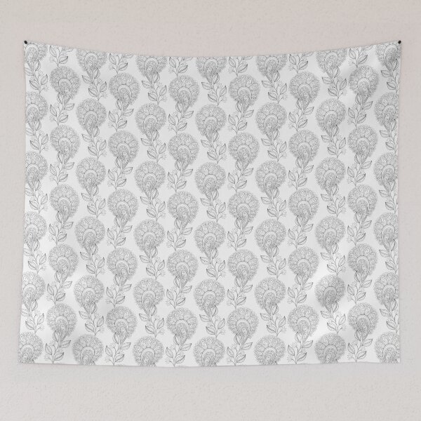 Item preview, Non-colored Abstract Flowers designed and sold by lissantee.