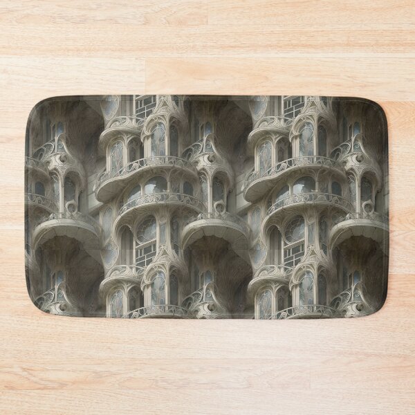 Item preview, Fantasy Art Nouveau Architecture Pattern designed and sold by entwithanaxe.