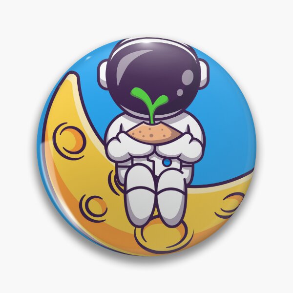 Item preview, Astronaut's Lunar Oasis: Cartoon Vector Icon designed and sold by hjian8219.