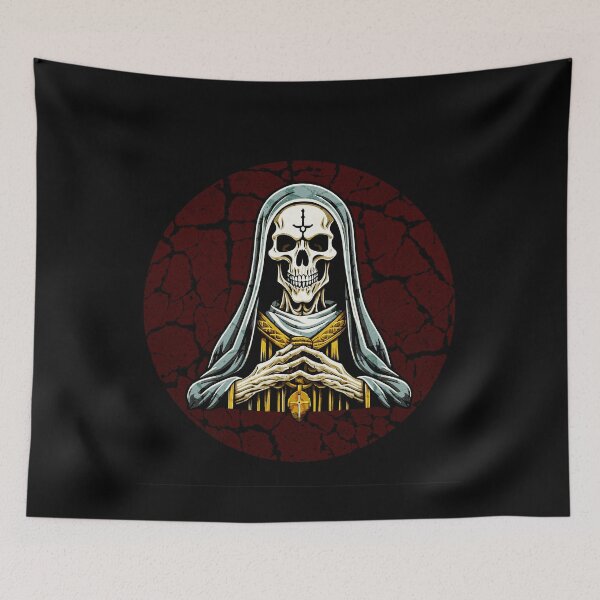 Item preview, Skeleton Nun Horror Halloween designed and sold by BeansHotTees.