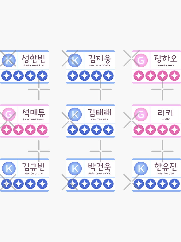 Zerobaseone Boys Planet Star Nametag 