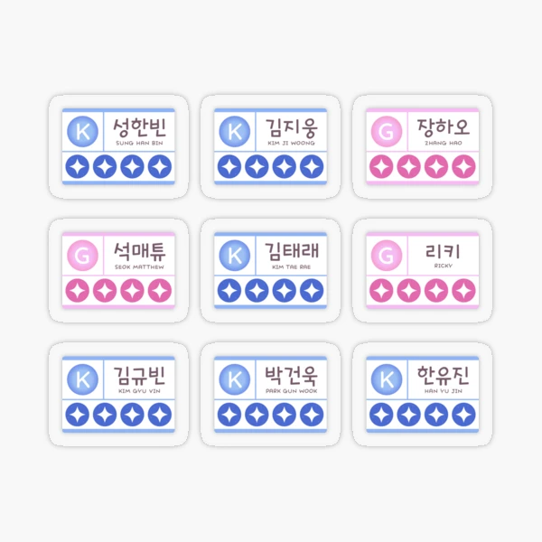 Zerobaseone Boys Planet Star Nametag 