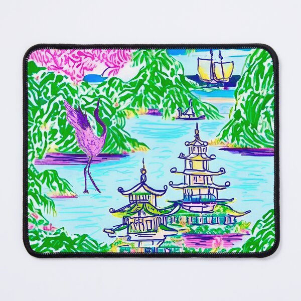 Item preview, Watercolor markers chinoiserie landscape designed and sold by SophieClimaArt.