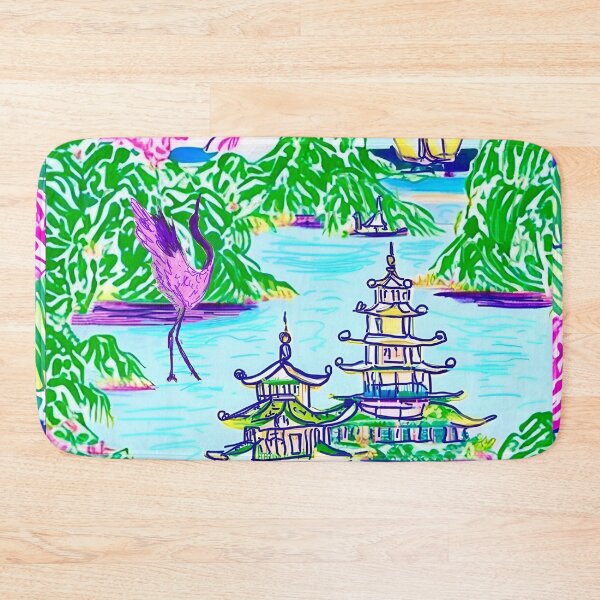 Item preview, Watercolor markers chinoiserie landscape designed and sold by SophieClimaArt.