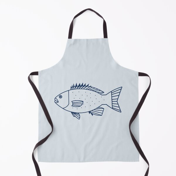 Item preview, Kawaii Bluefish in Ocean Blue on Icy Blue designed and sold by fruttidimare.