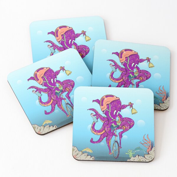 Item preview, Octopus Riding a uicylce designed and sold by piedaydesigns.