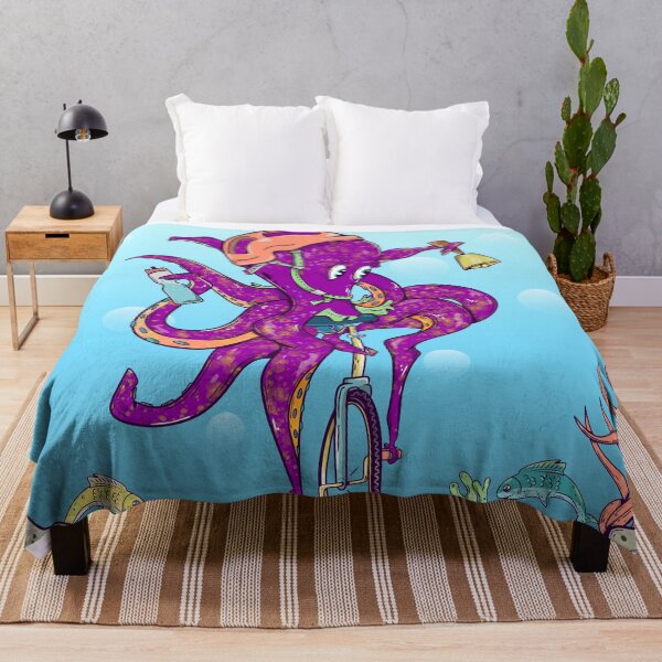 Item preview, Octopus Riding a uicylce designed and sold by piedaydesigns.