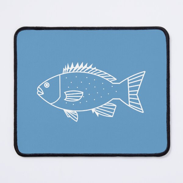 Item preview, Kawaii Bluefish in White on Vivid Blue designed and sold by fruttidimare.