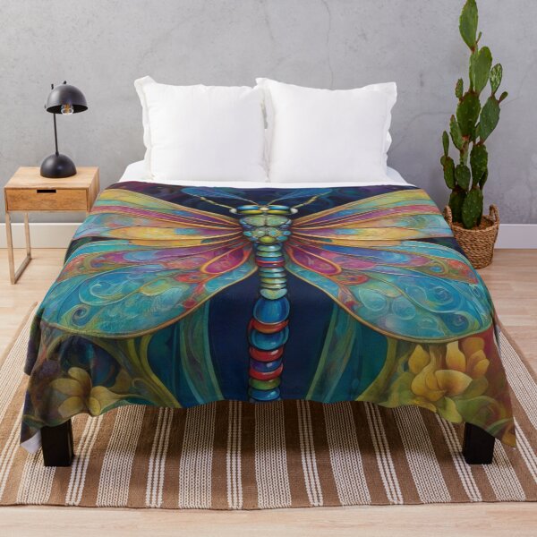 Item preview, Dragonfly Art Nouveau Painting designed and sold by druidwolfart.