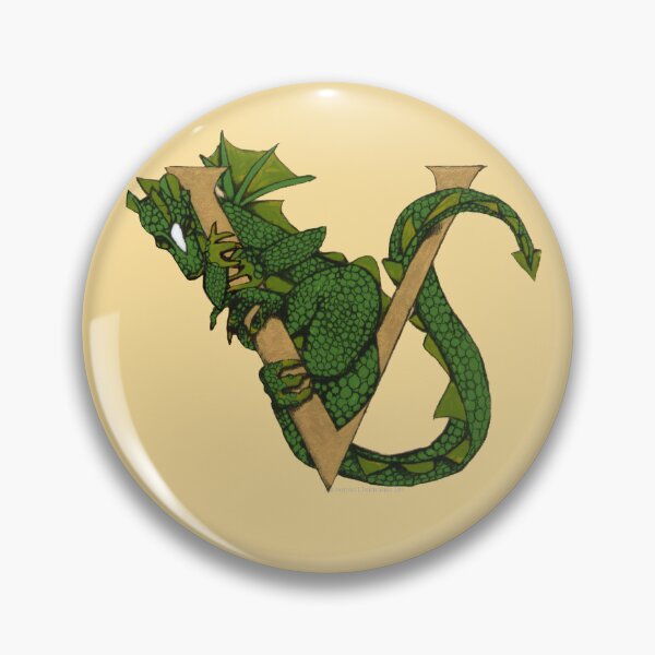 Item preview, Green Dragon Letter V 2023 designed and sold by Donnahuntriss.