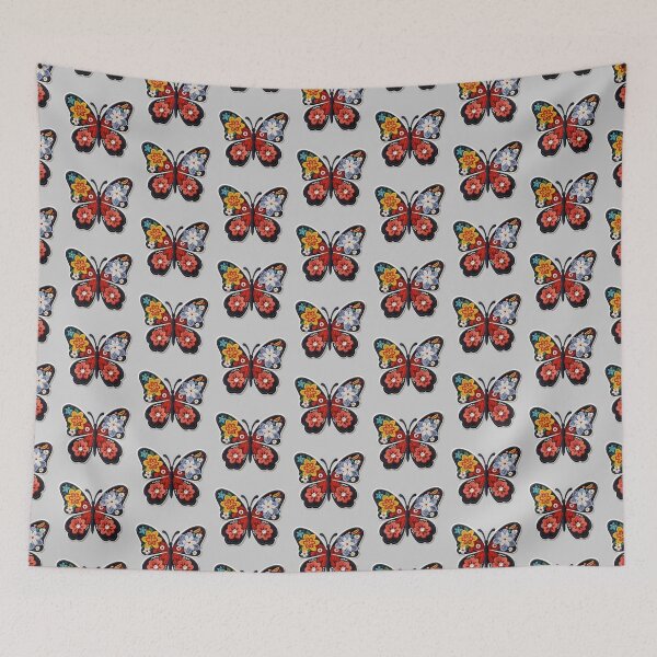 Item preview, Embroidered colorful butterfly designed and sold by Crisfontes.