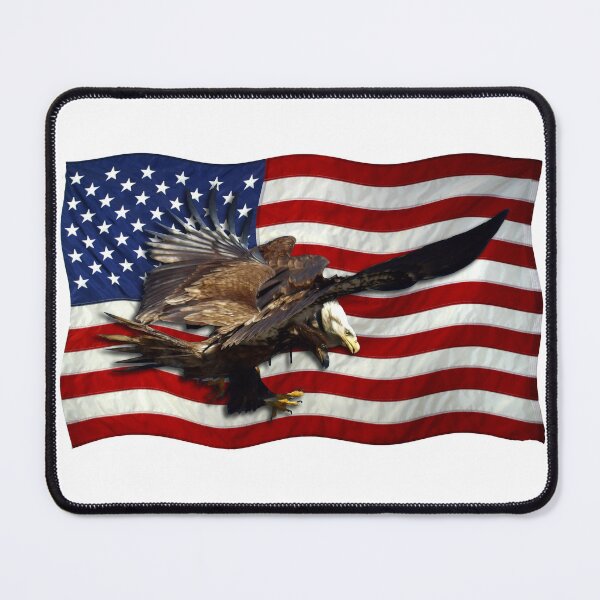 Item preview, US FLAG & Bald Eagles Patriotic Design designed and sold by NaturePrints.