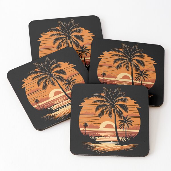 Item preview, Beautiful sunrise, beach and palm trees designed and sold by InstaCreatives.