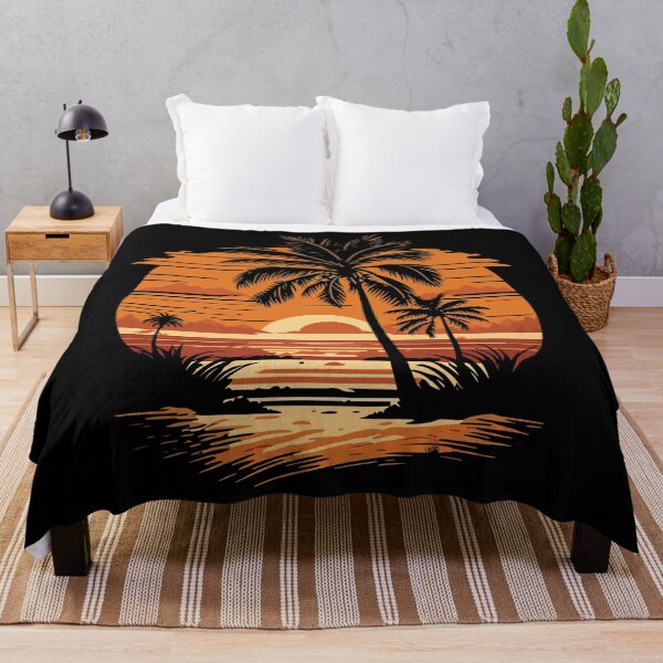 Item preview, Beautiful sunrise, beach and palm trees designed and sold by InstaCreatives.