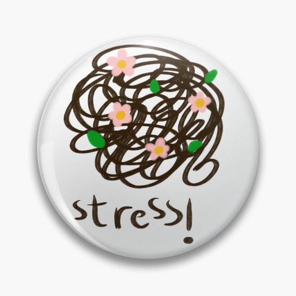 Item preview, Stress mind with flower doodle designed and sold by LoveDaisyShop.