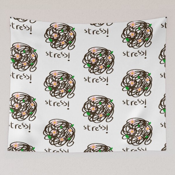 Item preview, Stress mind with flower doodle designed and sold by LoveDaisyShop.