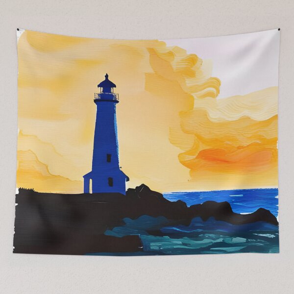 Item preview, Watercolor Lighthouse designed and sold by Nautical4U.