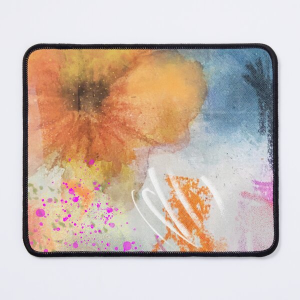 Item preview, Ochres. abstract with flower designed and sold by AcuarelasCA.