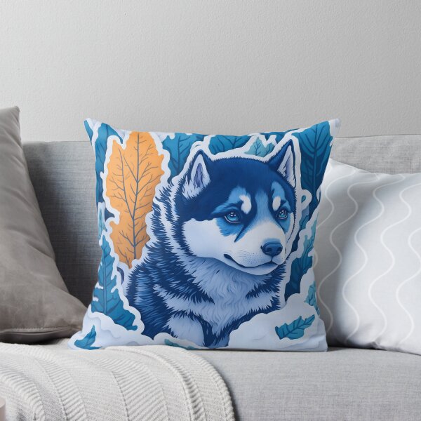 Item preview, Siberian Husky in the snowy forest designed and sold by EnzoGatti.