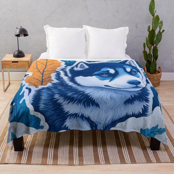 Item preview, Siberian Husky in the snowy forest designed and sold by EnzoGatti.