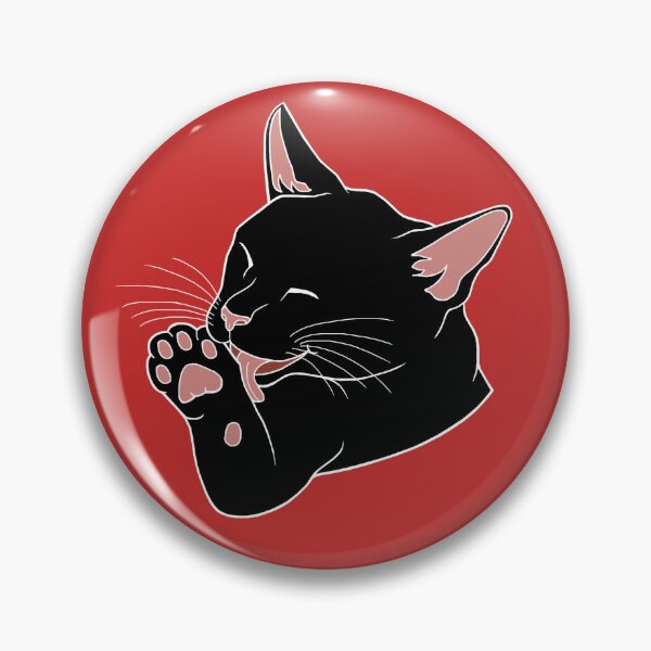 Item preview, Black Cat Licking their Toe Beans  designed and sold by Deborah Camp.