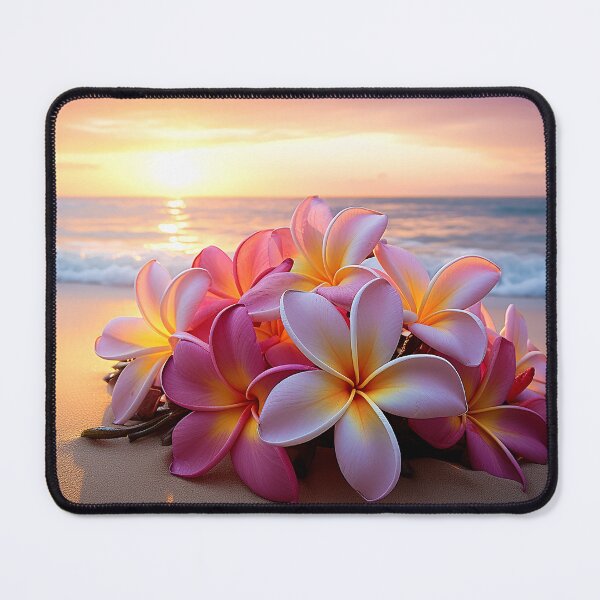 Item preview, Plumeria Ocean Sunset designed and sold by SirenSpellStudios.