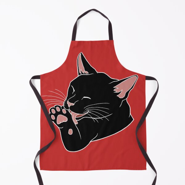 Item preview, Black Cat Licking their Toe Beans designed and sold by Deborah Camp.