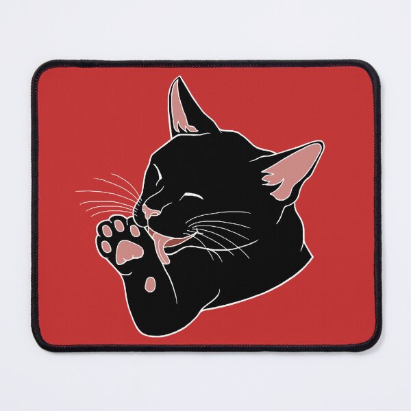 Item preview, Black Cat Licking their Toe Beans designed and sold by Deborah Camp.