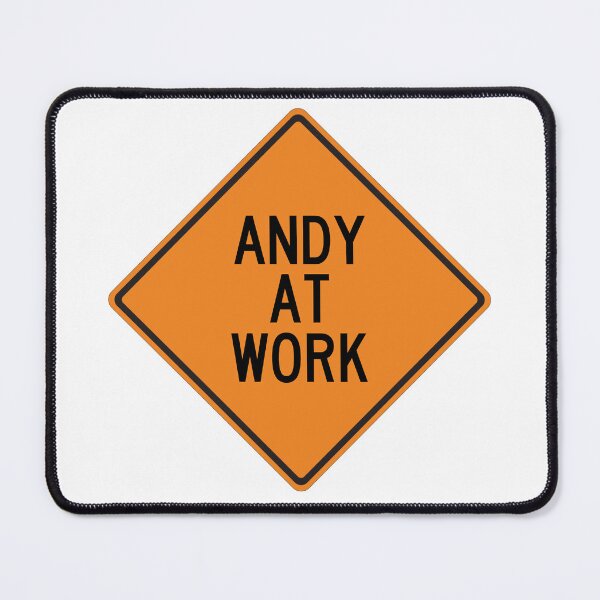 Item preview, Andy at Work Funny Personalized Warning Sign designed and sold by Wurmbone.