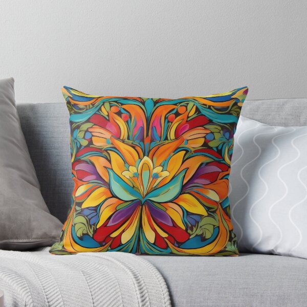 Item preview, Flower Power Colourful Floral Pattern Art Nouveau designed and sold by druidwolfart.
