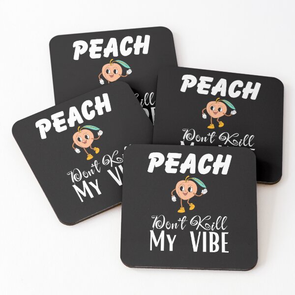 Item preview, Peach Don't Kill My Vibe Funny Good Vibe Positivity Wordplay designed and sold by MagicSD Designs.