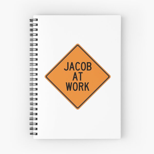 Item preview, Jacob at Work Funny Personalized Warning Sign designed and sold by Wurmbone.