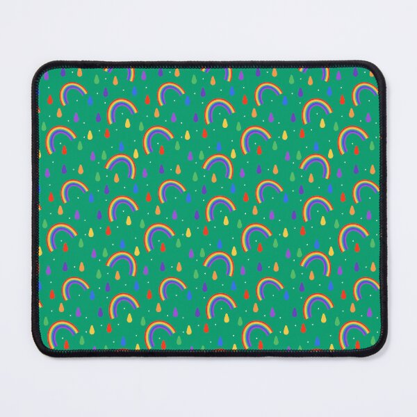Item preview, Green Rainbows and Raindrops Pattern designed and sold by aimeelaur.
