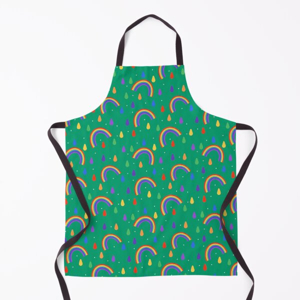 Item preview, Green Rainbows and Raindrops Pattern designed and sold by aimeelaur.
