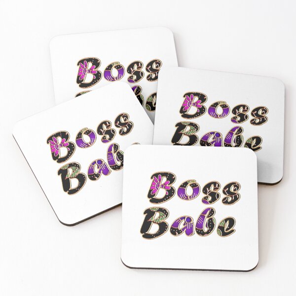 Item preview, Boss Babe in Black Floral designed and sold by m2inspiration.