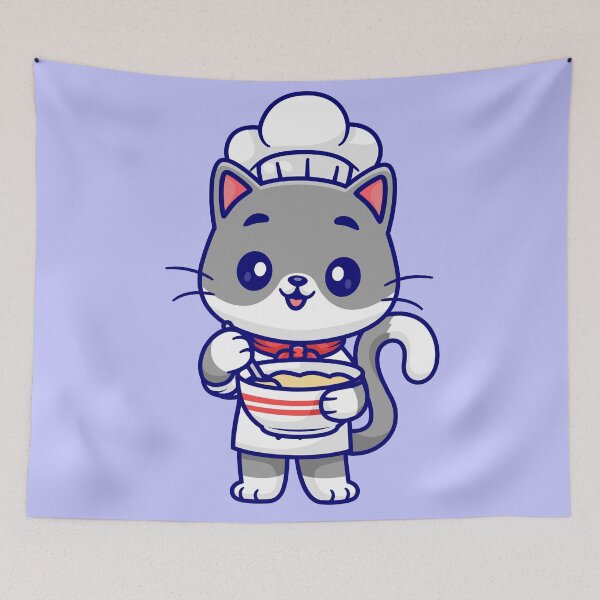 Item preview, Culinary Cat: Cartoon Vector Chef Icon designed and sold by hjian8219.