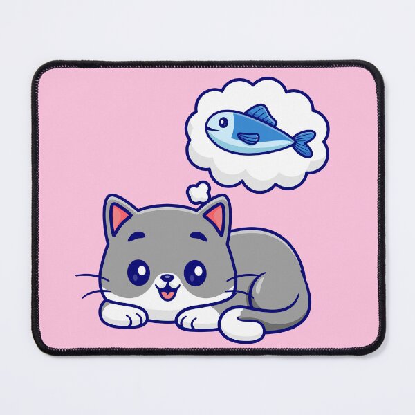Item preview, Pondering the Catch: Cartoon Cat Vector Icon designed and sold by hjian8219.