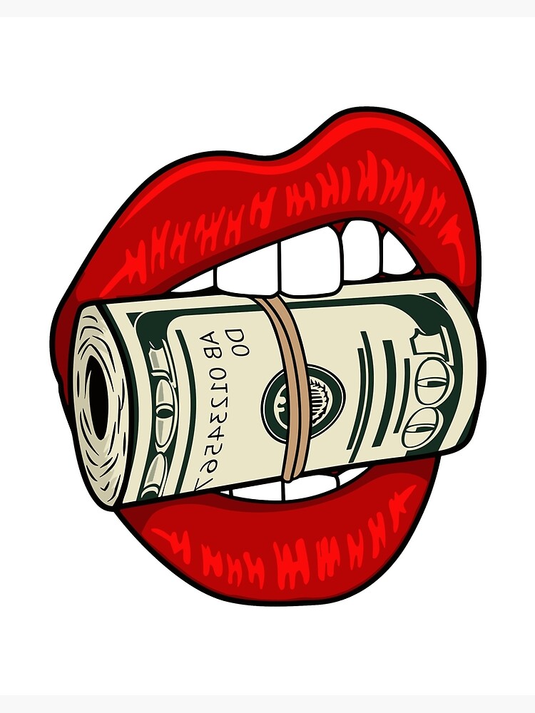 Luxury Dollar Lips Mouth  Money Lips Art, Lips Artwork, Lips Wall Art